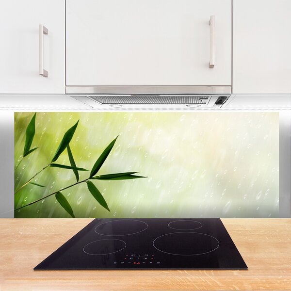 Nástenný panel  Listy dážď 125x50 cm