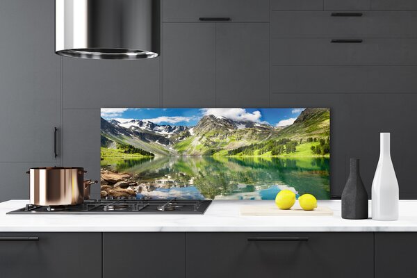 Nástenný panel  Hora jazero príroda 125x50 cm