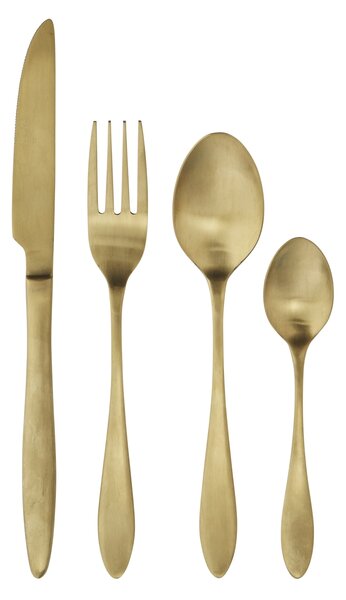 Sada príborov z nerezovej ocele Gold – set 4 ks