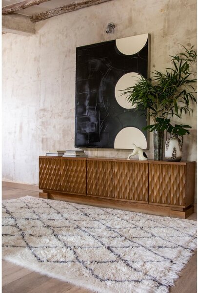 Krémový prateľný ručne tkaný vlnený koberec 140x200 cm Berber Soul – Lorena Canals