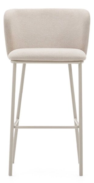 Béžová barová stolička (výška sedadla 75 cm) Ciselia – Kave Home