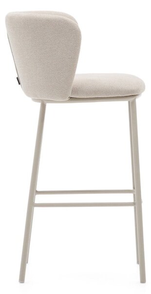 Béžová barová stolička (výška sedadla 75 cm) Ciselia – Kave Home