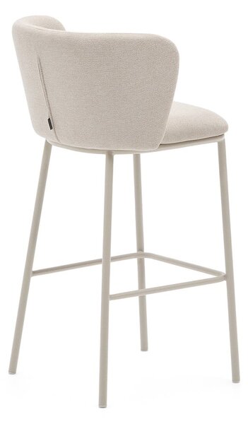 Béžová barová stolička (výška sedadla 75 cm) Ciselia – Kave Home