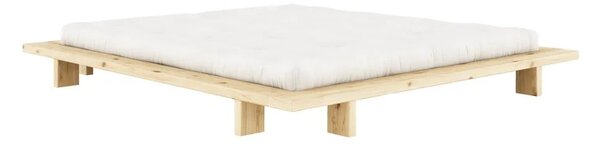 Dvojlôžková posteľ z borovicového dreva s roštom v prírodnej farbe 160x200 cm Japan – Karup Design