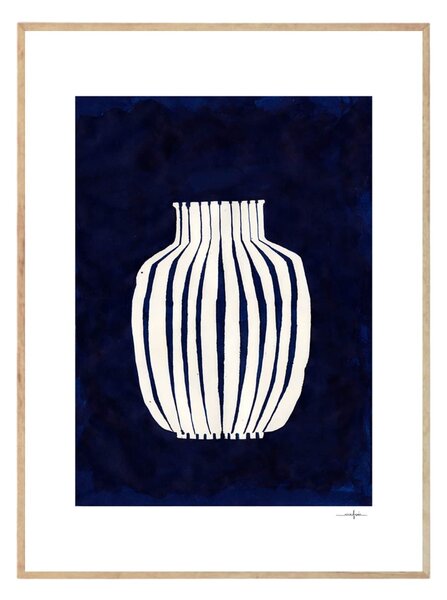 Autorský plagát Blue Vase by Ana Frois 30x40 cm