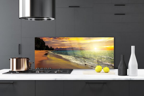 Nástenný panel  Slnko pláž more krajina 125x50 cm