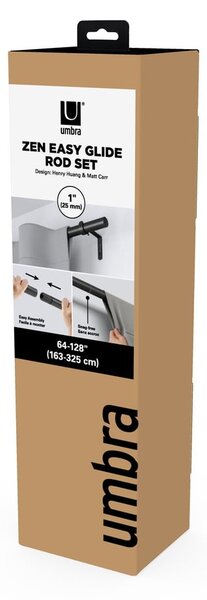 Oceľová roztiahnuteľná garniža 163 - 325 cm Zen – Umbra