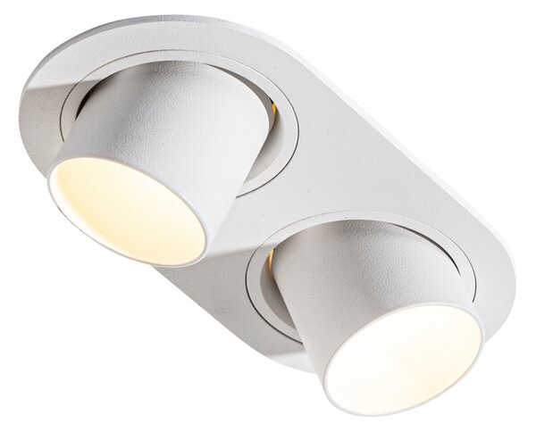 Okrúhle zapustené bodové svetlo biele GU10 35 mm sklopné 2-svetlo - Installa