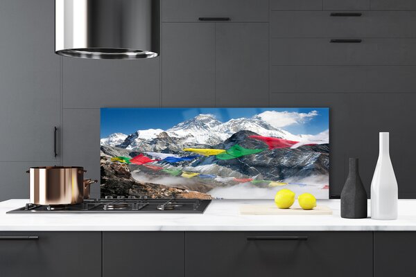 Nástenný panel  Hory krajina 125x50 cm