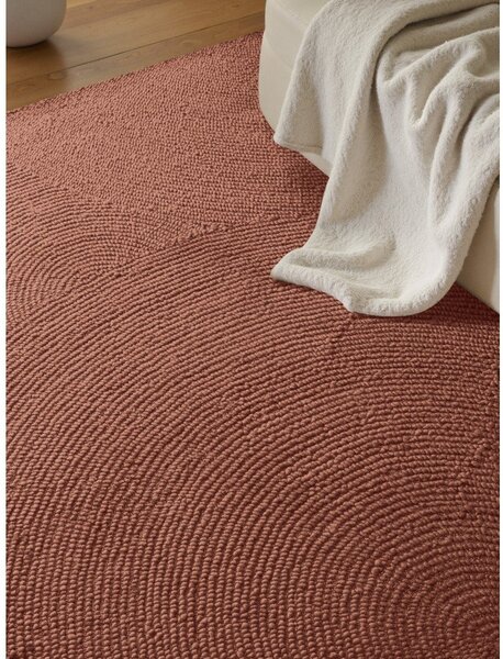 Ručne tkaný vlnený koberec v terakotovej farbe 80x150 cm Calmio – Hanse Home