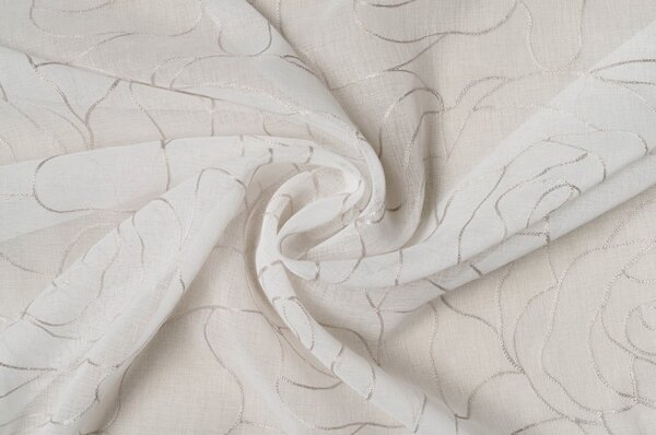 Bielo-sivá záclona 140x245 cm Amanda – Mendola Fabrics
