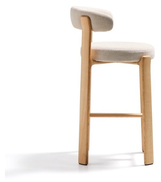 Béžová/v svetlo prírodnej farbe barová stolička z jaseňového dreva (výška sedadla 75 cm) Granite – Kave Home