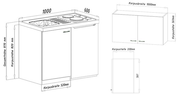 MINIKUCHYŇA Respekta - Online Only kuchyne, Online Only