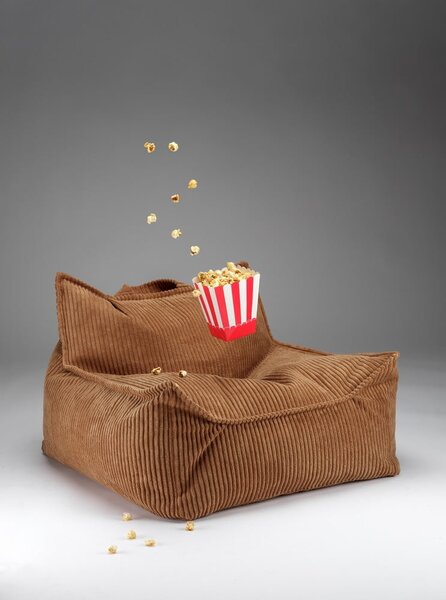 Hnedý menčestrový detský sedací vak Chair – Wigiwama
