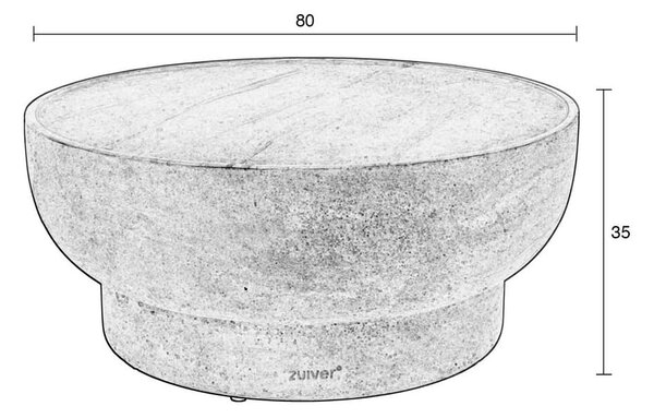 Okrúhly konferenčný stolík v dekore kameňa v prírodnej farbe ø 80 cm Noble – Zuiver