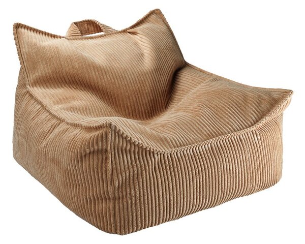 Hnedý menčestrový detský sedací vak Chair – Wigiwama