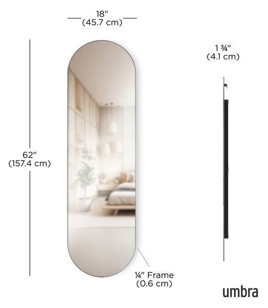 Nástenné/stojacie zrkadlo 46x157 cm Hubba – Umbra