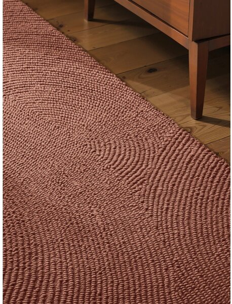 Ručne tkaný vlnený behúň v terakotovej farbe 80x200 cm Calmio – Hanse Home