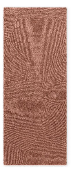 Ručne tkaný vlnený behúň v terakotovej farbe 80x200 cm Calmio – Hanse Home