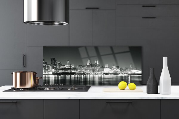 Nástenný panel  Mesto voda domy 125x50 cm