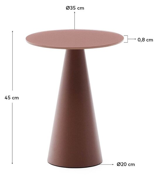 Okrúhly odkladací stolík so sklenenou doskou ø 35 cm Wilshire – Kave Home
