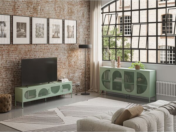 TV stolík v mentolovej farbe 180x50 cm Tayra – Marckeric
