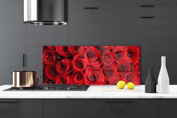 Nástenný panel  Ruže kvety 125x50 cm