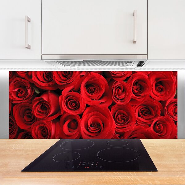 Nástenný panel  Ruže kvety 125x50 cm