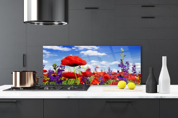 Nástenný panel  Kvety 125x50 cm