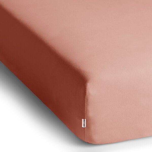 DecoKing Bavlnené prestieradlo AmeliaHome AMBER broskyňové, veľkosť 120-140x200+30