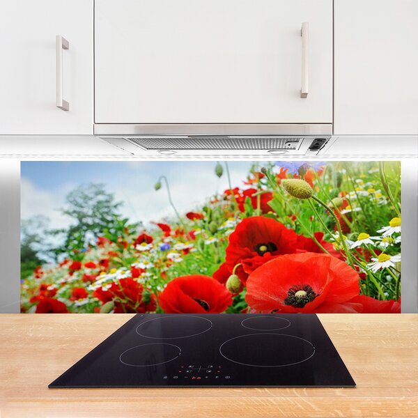 Nástenný panel  Kvety príroda 125x50 cm
