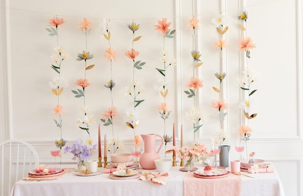Kvetinový záves Pastel Flowers 2 m