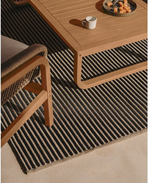Čierno-béžový vonkajší koberec 160x230 cm Satanca – Kave Home
