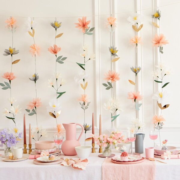 Kvetinový záves Pastel Flowers 2 m