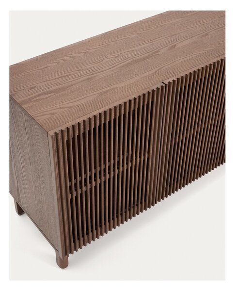 Tmavohnedá komoda v dekore orecha 181x71,5x42,5 cm Beyla – Kave Home