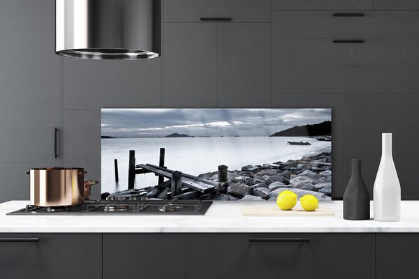 Nástenný panel  Pláž kamene krajina 125x50 cm