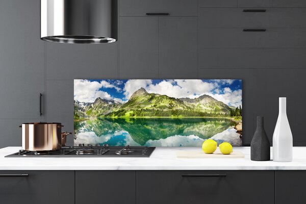 Nástenný panel  Hory jazero príroda 125x50 cm