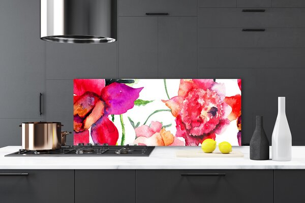 Nástenný panel  Kvety umenie 125x50 cm