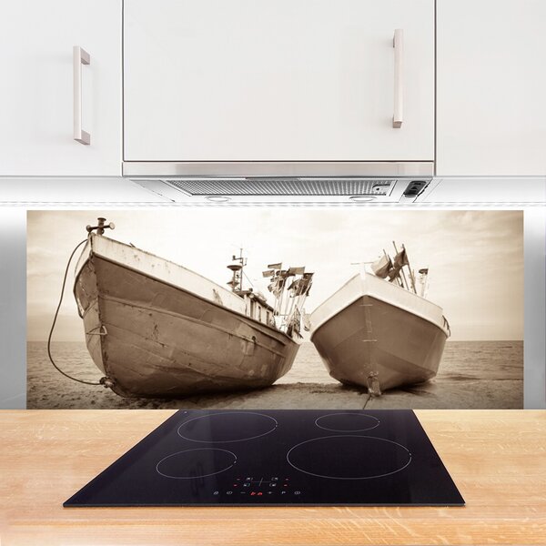 Nástenný panel  Loďky voda príroda 125x50 cm