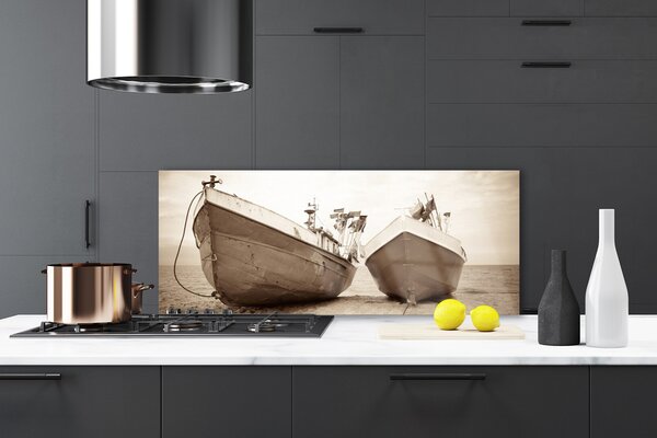 Nástenný panel  Loďky voda príroda 125x50 cm