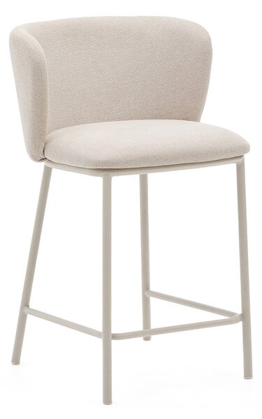 Béžová barová stolička (výška sedadla 65 cm) Ciselia – Kave Home