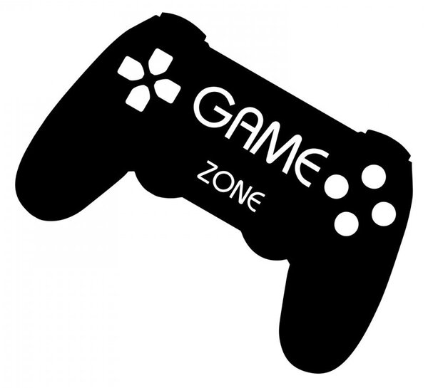 Pieris design Game zone - Play station - nálepka nastenu biela