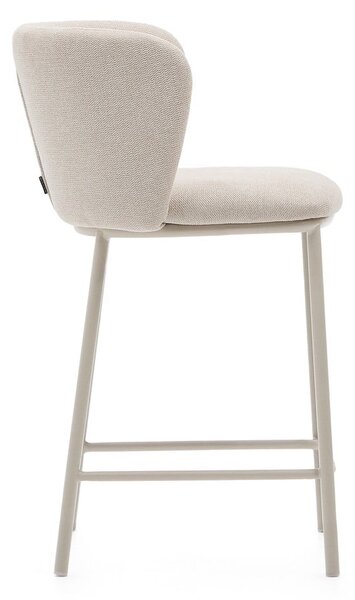 Béžová barová stolička (výška sedadla 65 cm) Ciselia – Kave Home