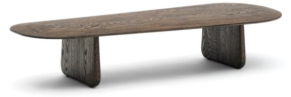 Tmavohnedý konferenčný stolík z dubového dreva 64x146 cm Pirita – Kave Home