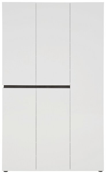 SKRINKA NA TOPÁNKY, antracitová, biela, 120,2/200/34 cm Voleo - Skrine, regály & police na topánky