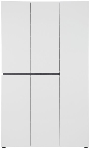 SKRINKA NA TOPÁNKY, antracitová, biela, 120,2/200/34 cm Voleo - Skrine, regály & police na topánky
