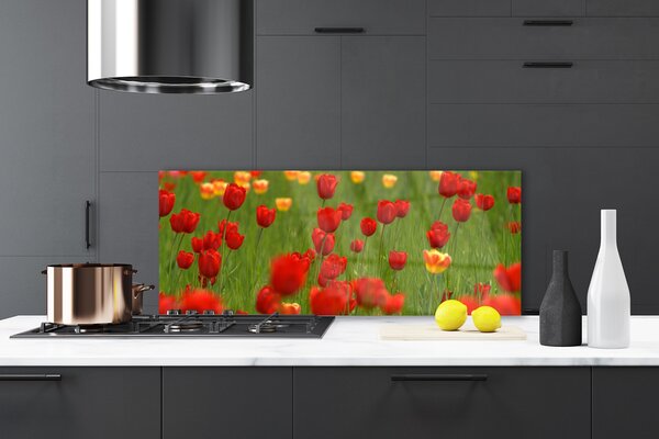 Nástenný panel  Tulipány rastlina 125x50 cm