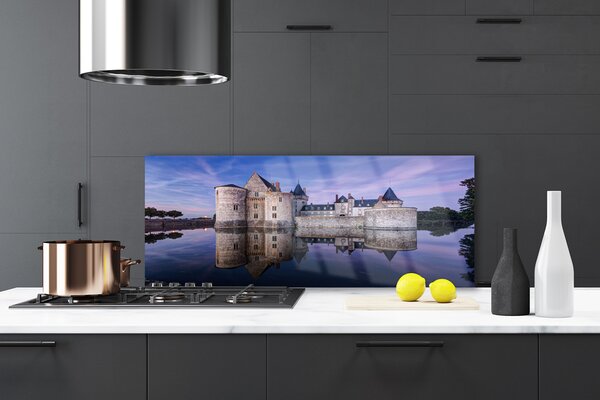 Nástenný panel  Hrad voda architektúra 125x50 cm