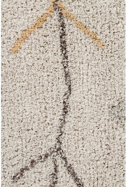 Béžový prateľný ručne tkaný bavlnený koberec 140x200 cm Kaarol Earth – Lorena Canals
