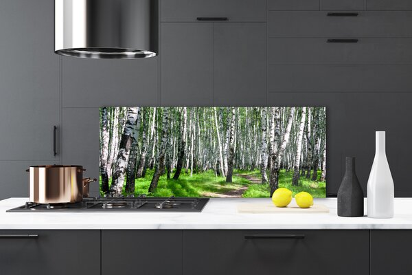 Nástenný panel  Stromy tráva príroda 125x50 cm
